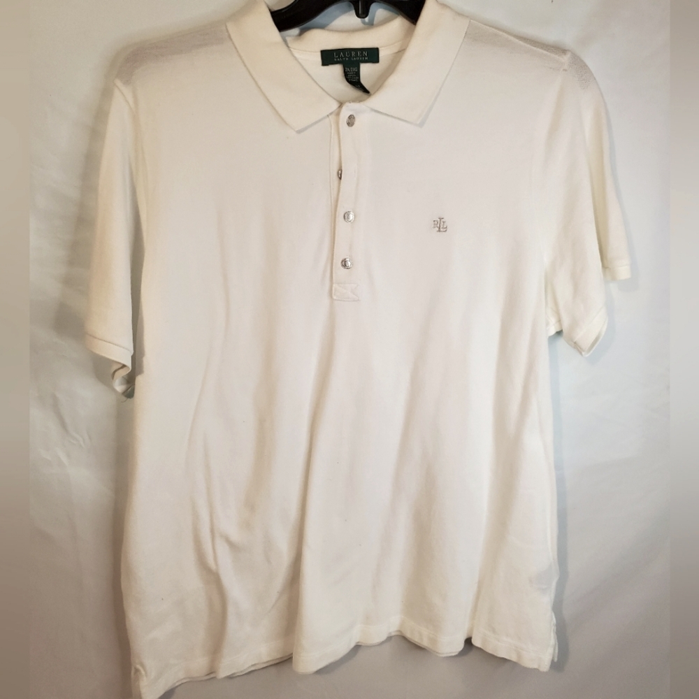 Mens white lauren ralph lauren polo size 2XG